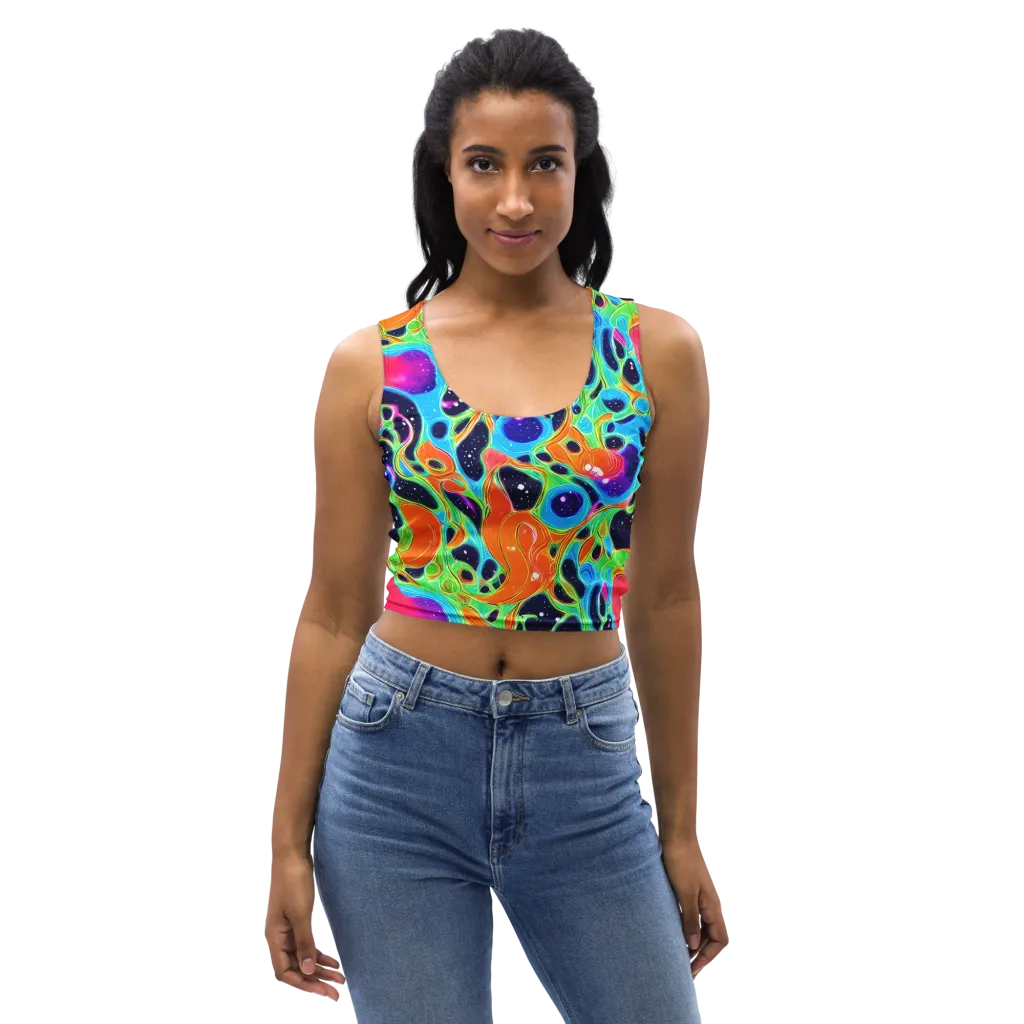Luminous Amoeba on Crop Top — Front