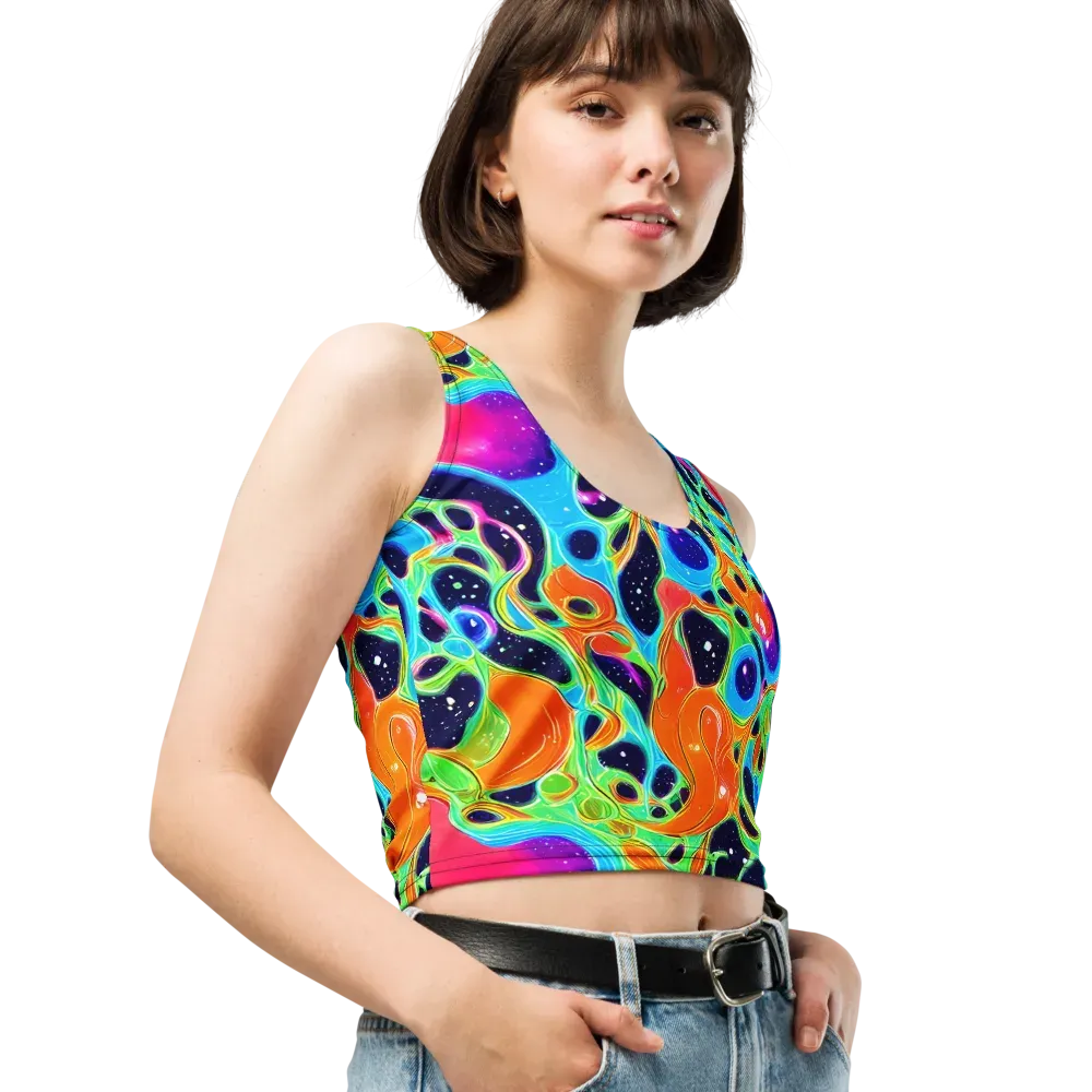 Luminous Amoeba on Crop Top — Right Front