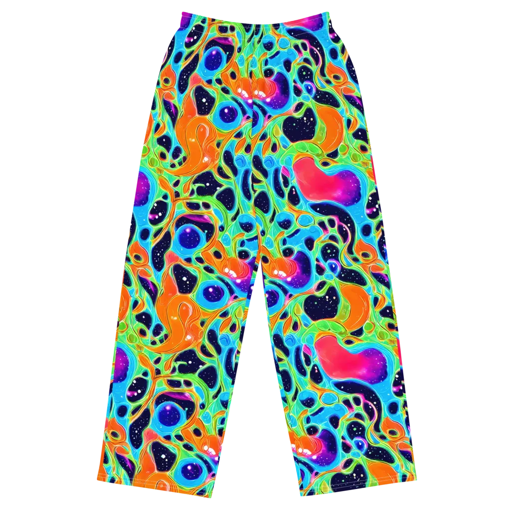 Luminous Amoeba on Wide-Leg Pants — Front