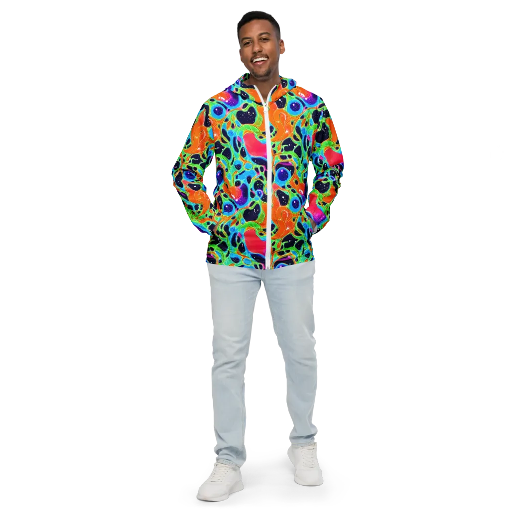 Luminous Amoeba on Men's Windbreaker — Front