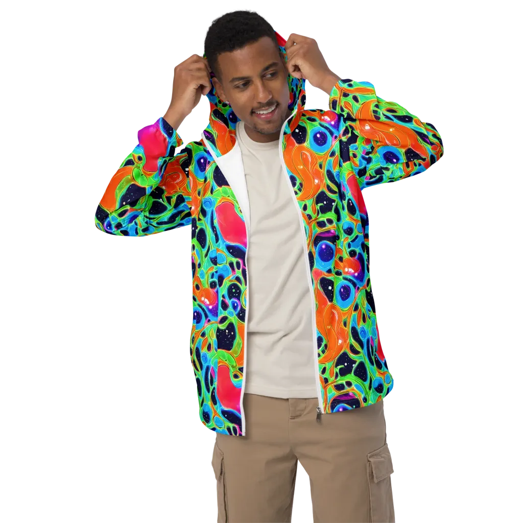 Luminous Amoeba on Men's Windbreaker — Front