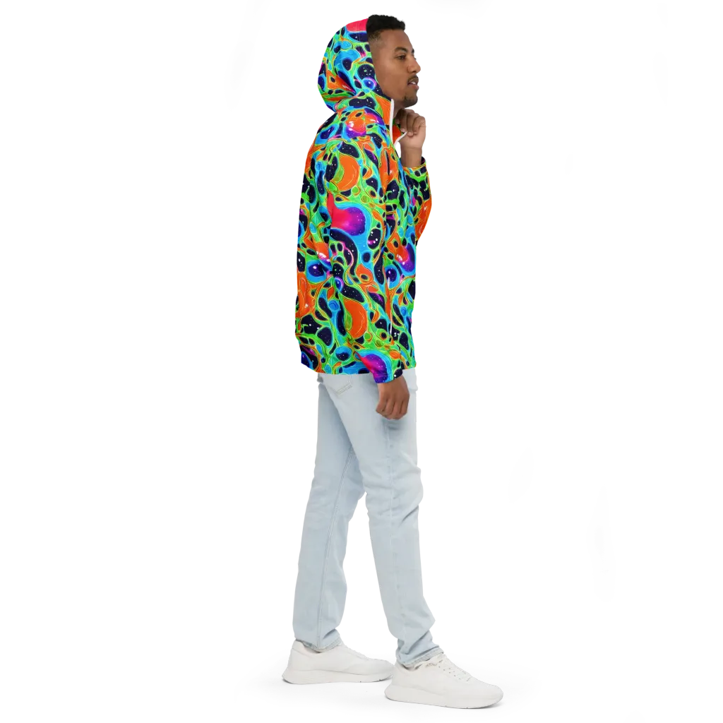 Luminous Amoeba on Men's Windbreaker — Right