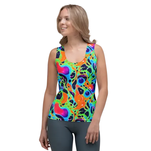 Luminous Amoeba on a Women's Tank Top