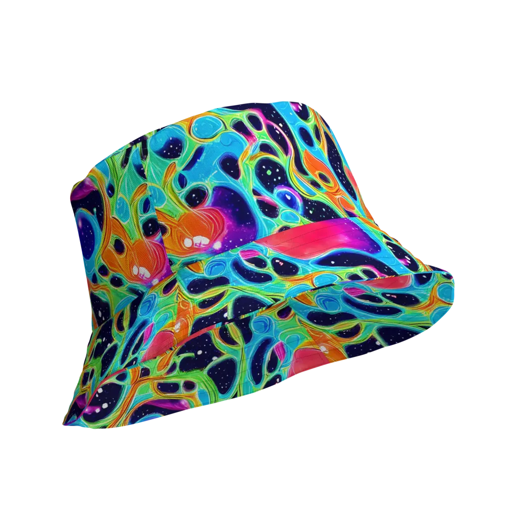 Luminous Amoeba on Reversible Bucket Hat — Product details Outside