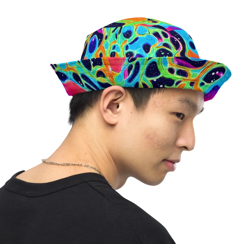 Luminous Amoeba on Reversible Bucket Hat — Right Outside