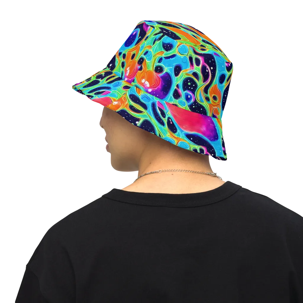 Luminous Amoeba on Reversible Bucket Hat — Back Inside