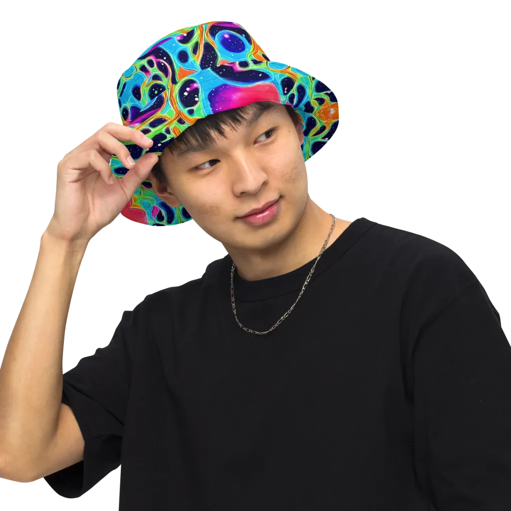 Luminous Amoeba on Reversible Bucket Hat — Front Inside