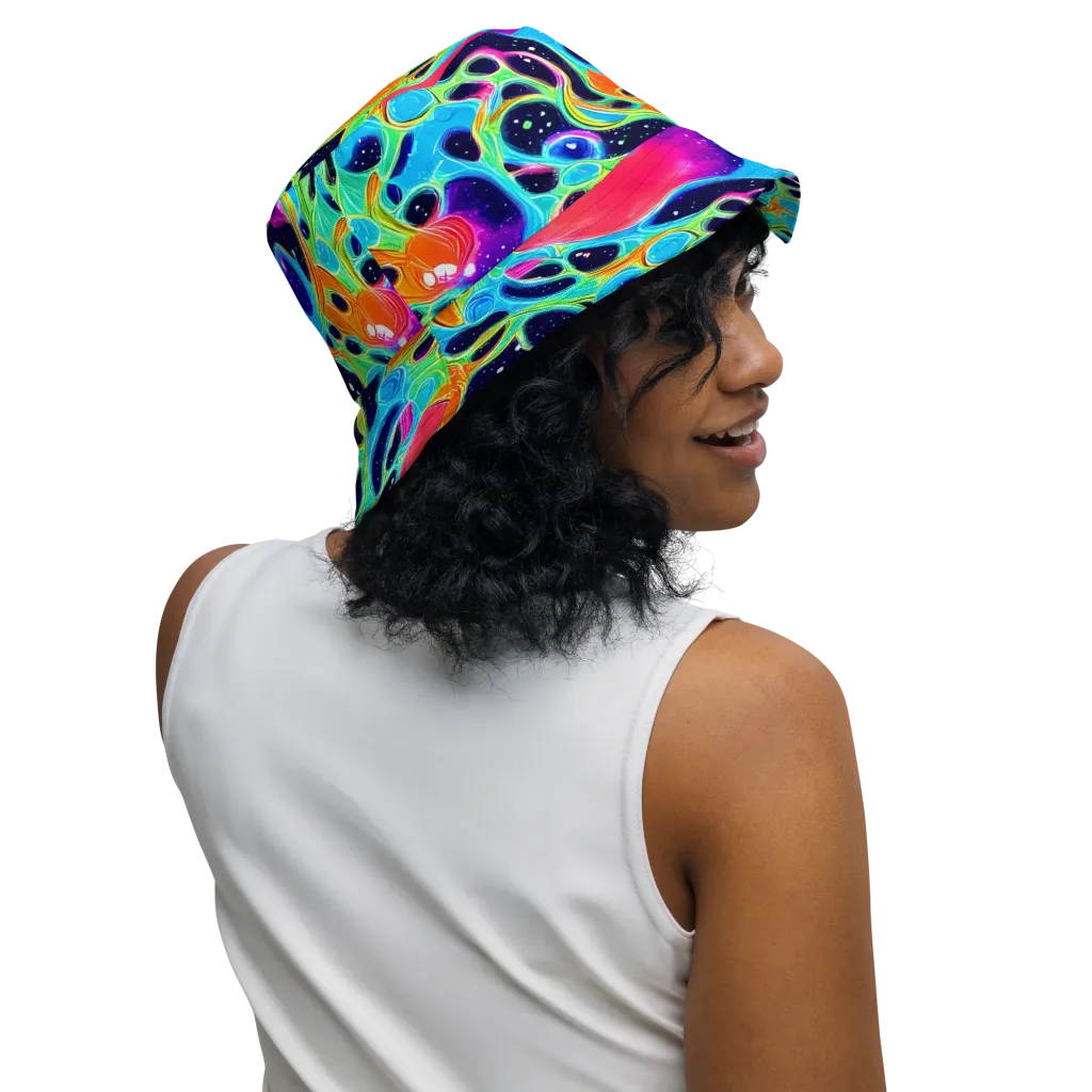 Luminous Amoeba on Reversible Bucket Hat — Right Outside
