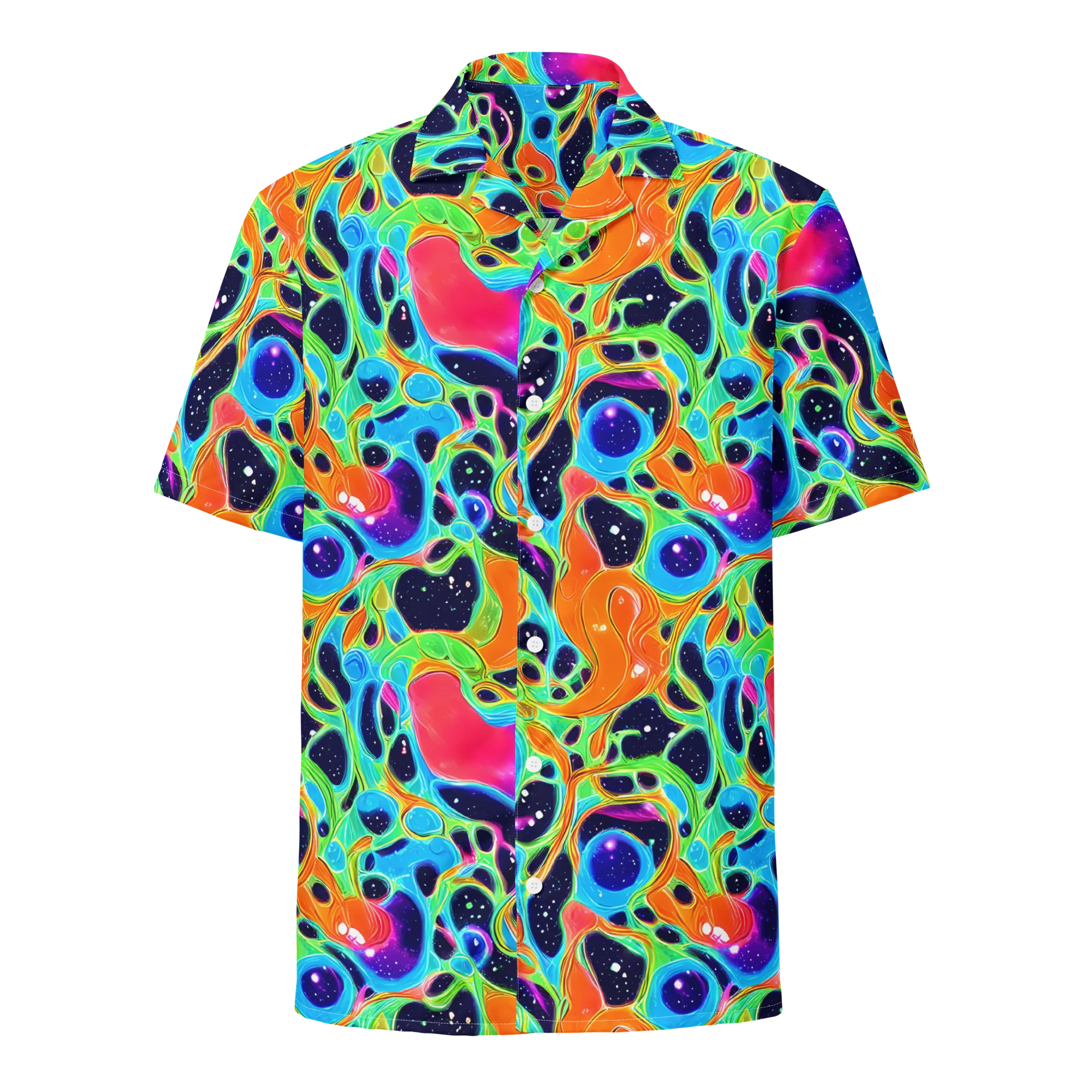 Luminous Amoeba on Button Shirt — Front