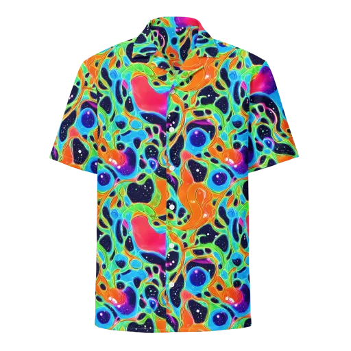 Luminous Amoeba on a Button Shirt