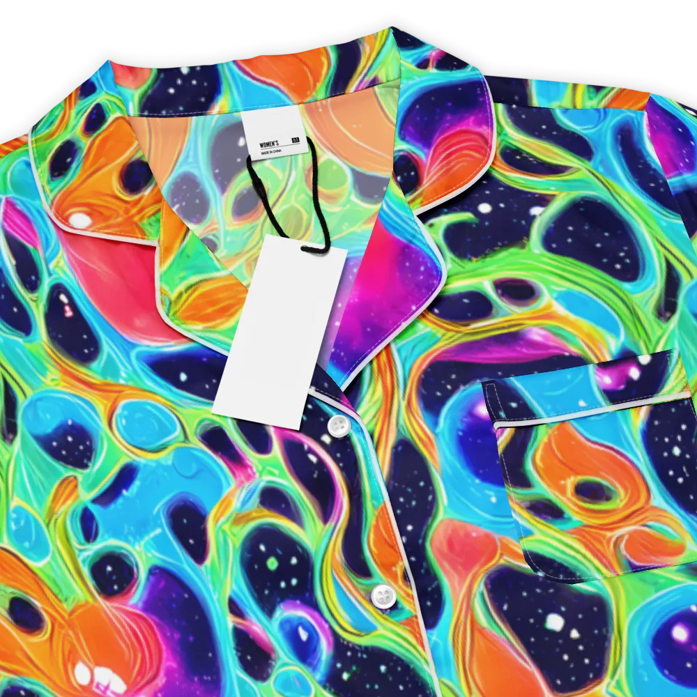 Luminous Amoeba on Women's Short Sleeve Pajama Top — Product details