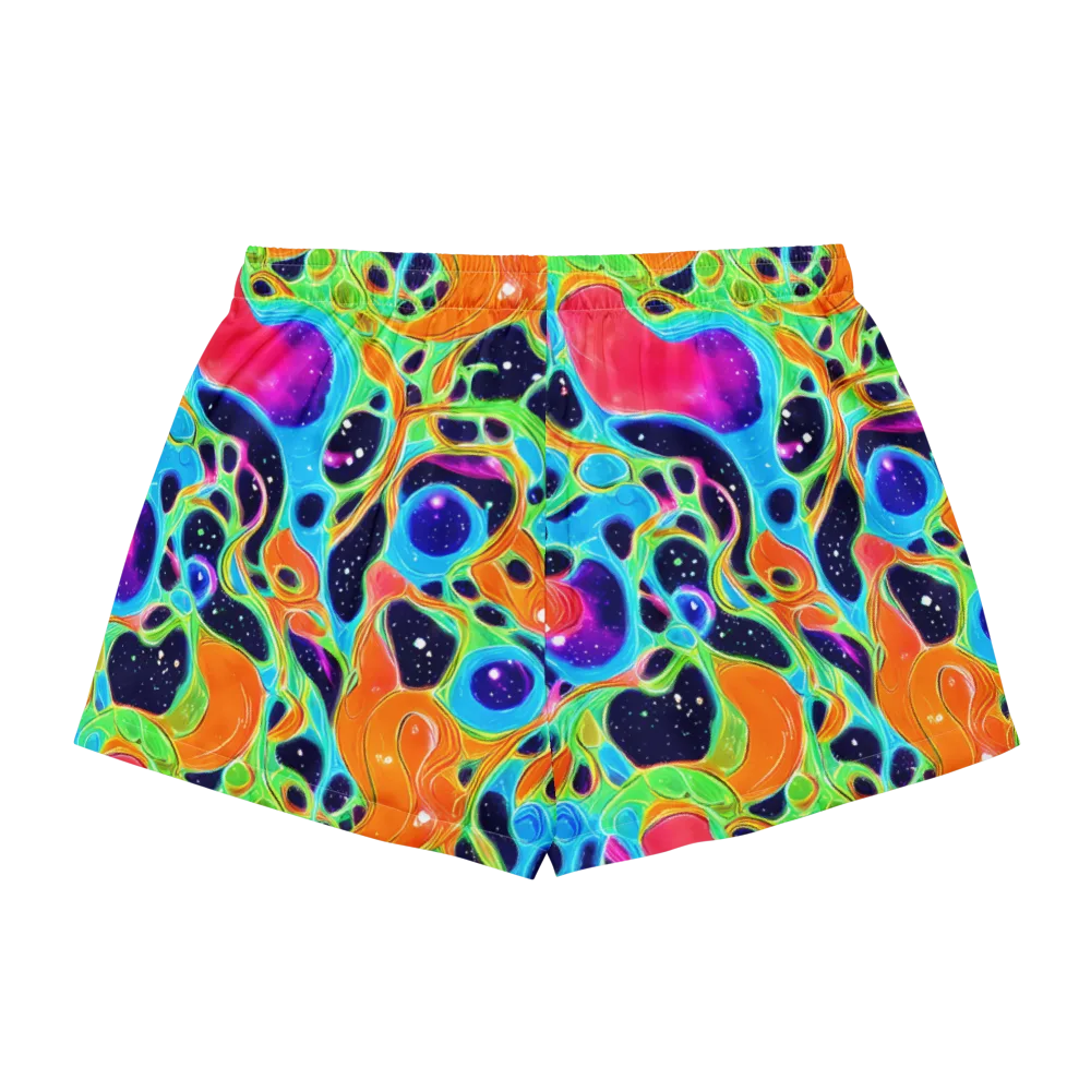 Luminous Amoeba on Women's Pajama Shorts — Back