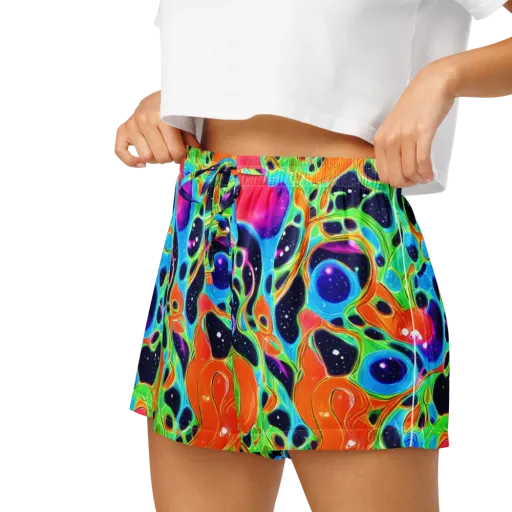 Luminous Amoeba on a Women's Pajama Shorts