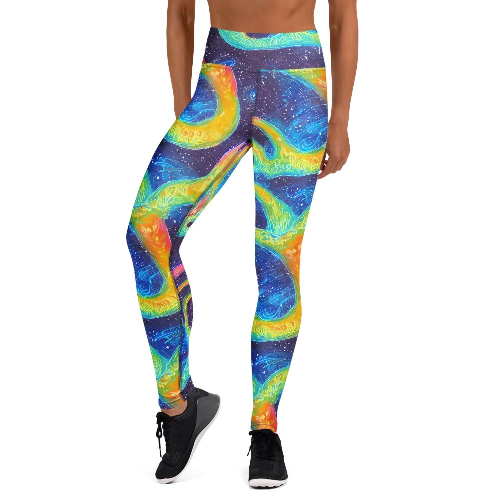 Oceanic Voltage on Yoga Leggings — Front