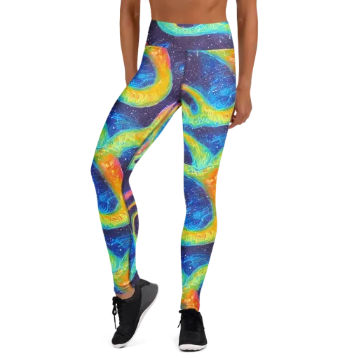 Oceanic Voltage on a Yoga Leggings