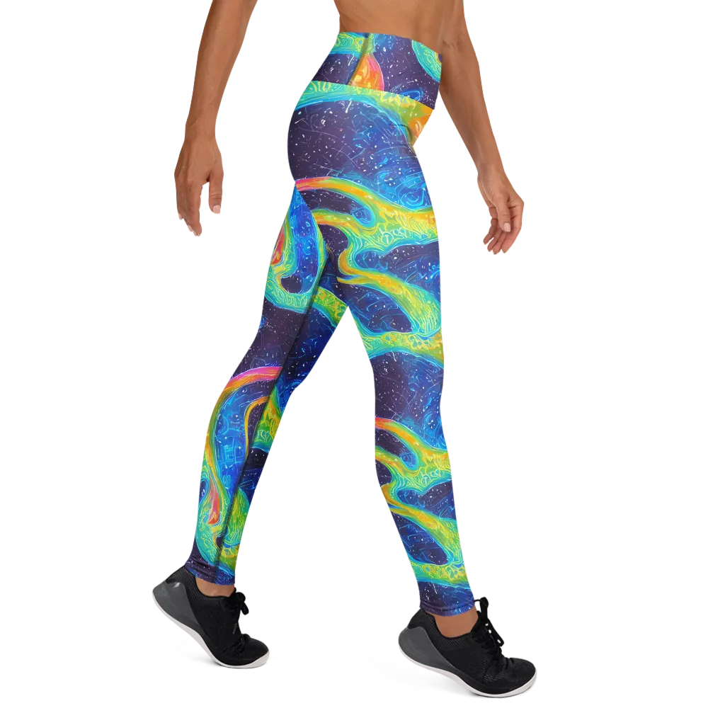 Oceanic Voltage on Yoga Leggings — Right