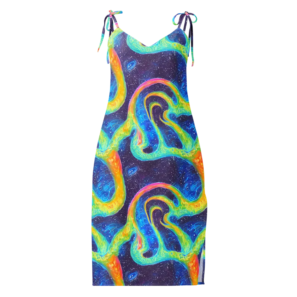 Oceanic Voltage on Slip Dress — Front