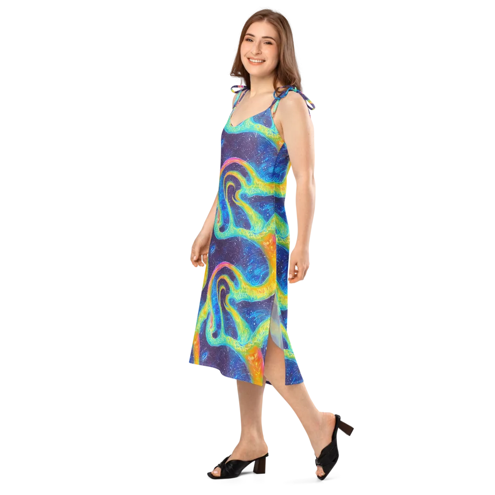 Oceanic Voltage on Slip Dress — Left Front