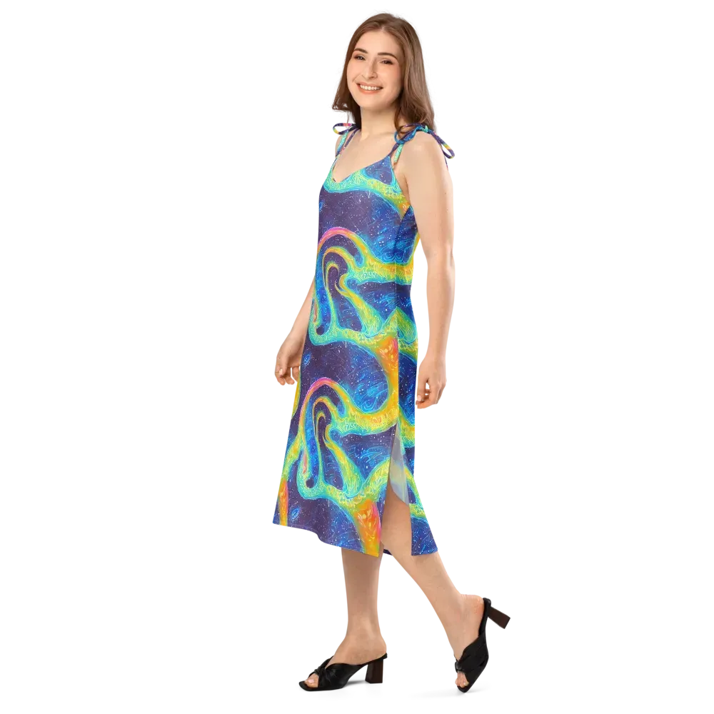Oceanic Voltage on Slip Dress — Left Front