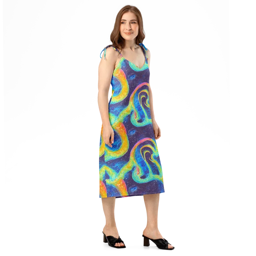 Oceanic Voltage on Slip Dress — Right Front