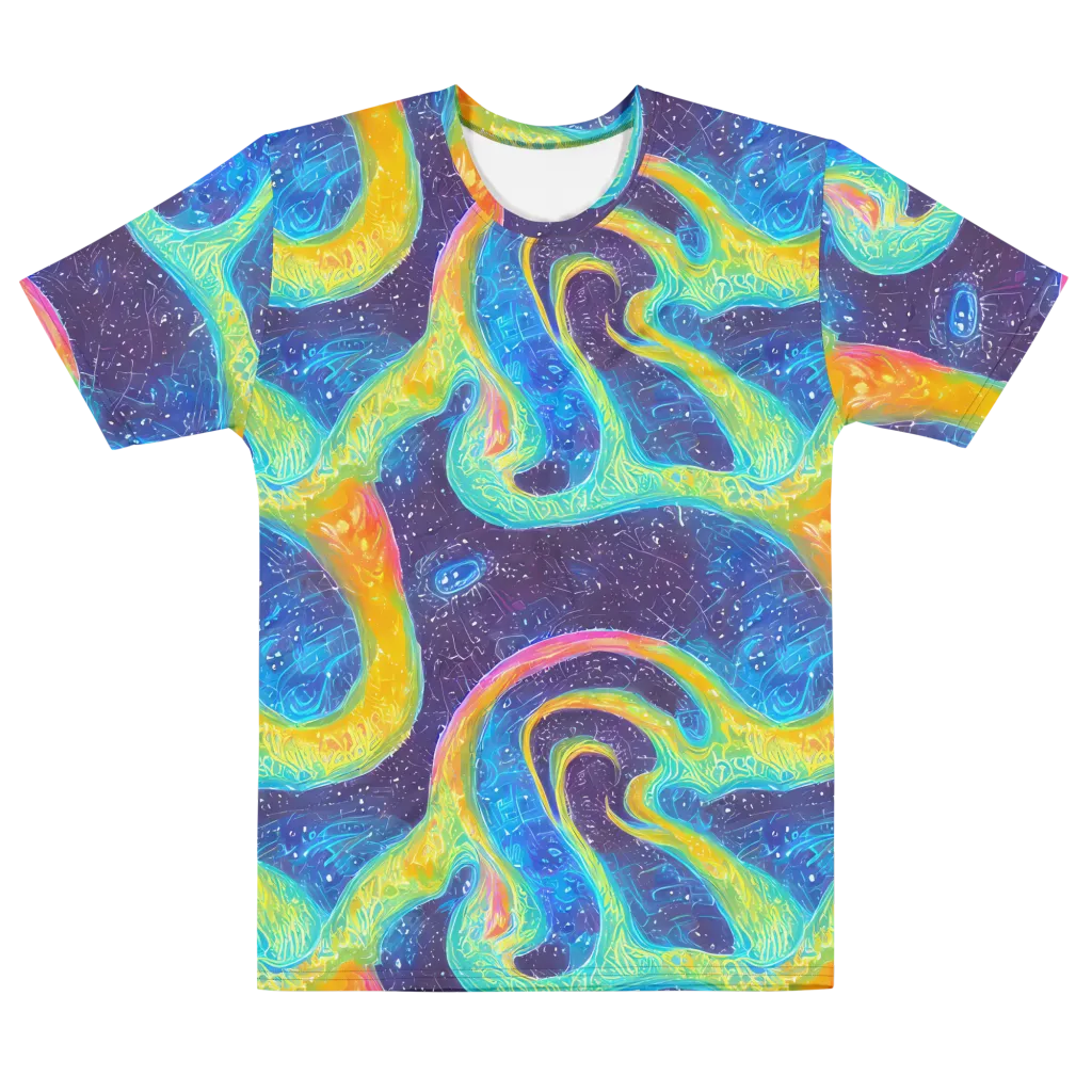 Oceanic Voltage on Men's Cotton Crew Neck T-Shirt — Front