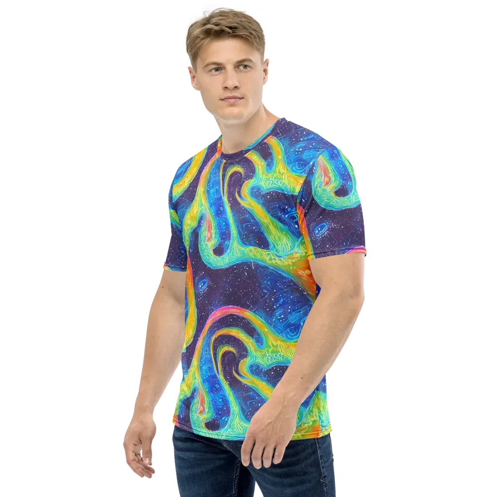 Oceanic Voltage on Men's Crew Neck T-Shirt — Left