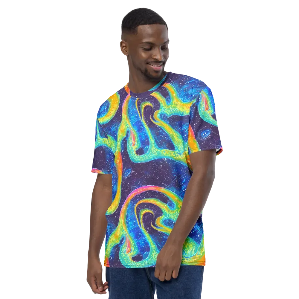 Oceanic Voltage on Men's Crew Neck T-Shirt — Left