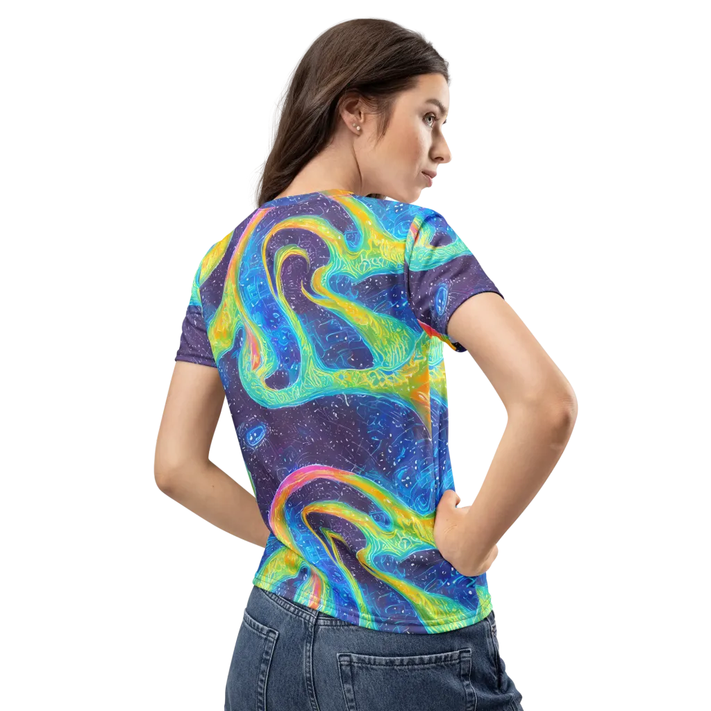 Oceanic Voltage on Women's Crew Neck T-Shirt — Back