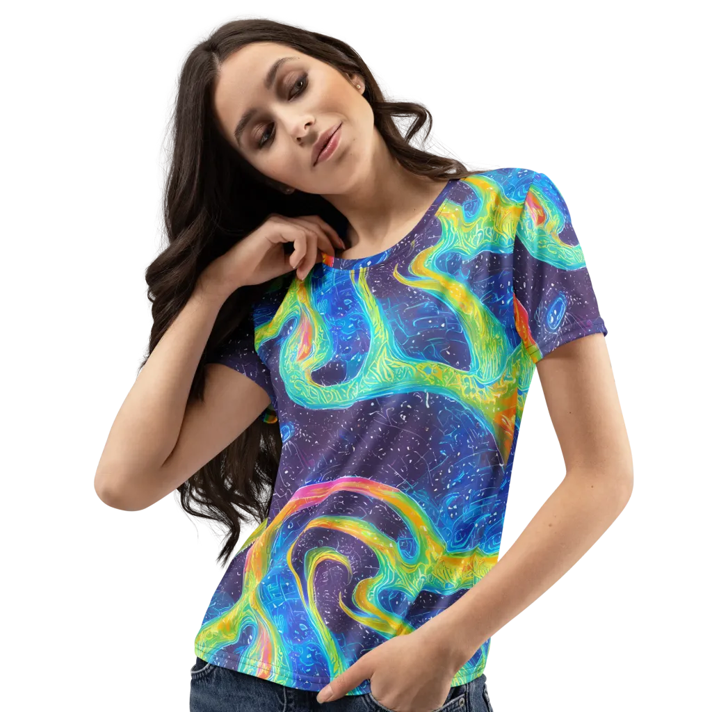 Oceanic Voltage on Women's Crew Neck T-Shirt — Left Front