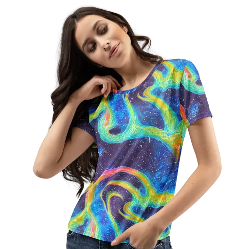 Oceanic Voltage on a Women's Crew Neck T-Shirt