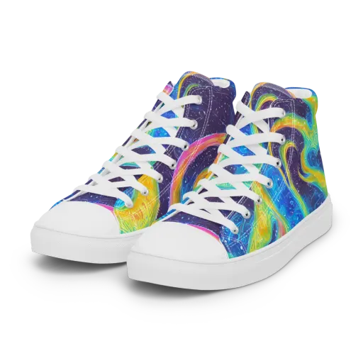Oceanic Voltage on a Women's High Top Canvas Shoes