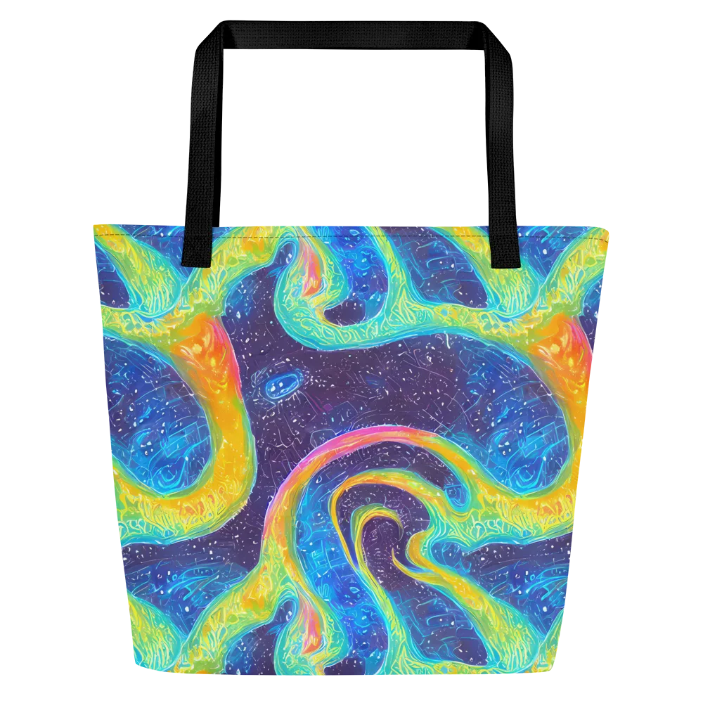 Oceanic Voltage on Large Tote Bag W/ Pocket — Front