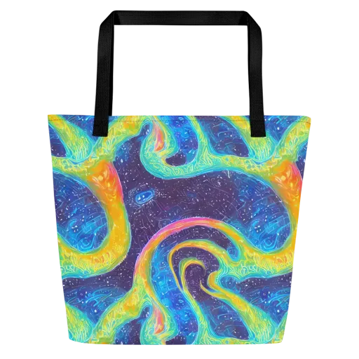 Oceanic Voltage on a Large Tote Bag W/ Pocket