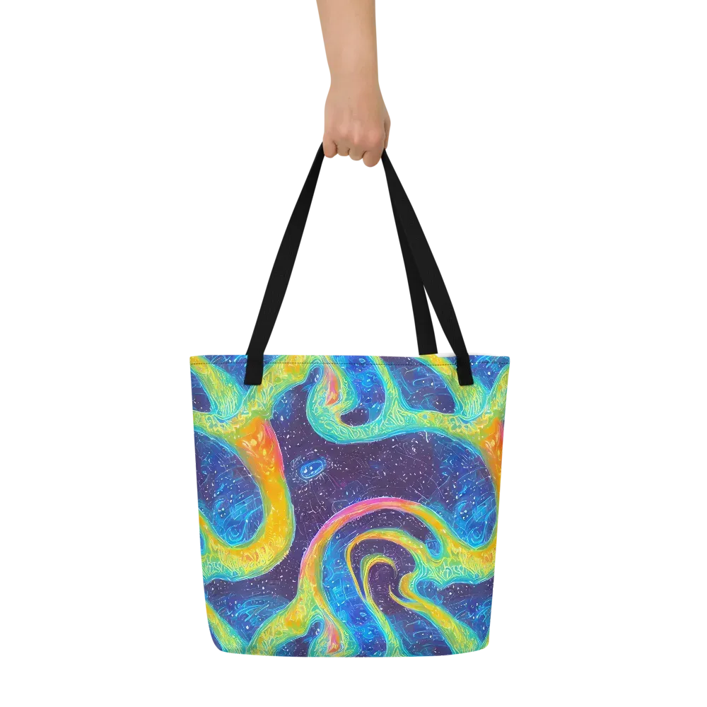 Oceanic Voltage on Large Tote Bag W/ Pocket — Front