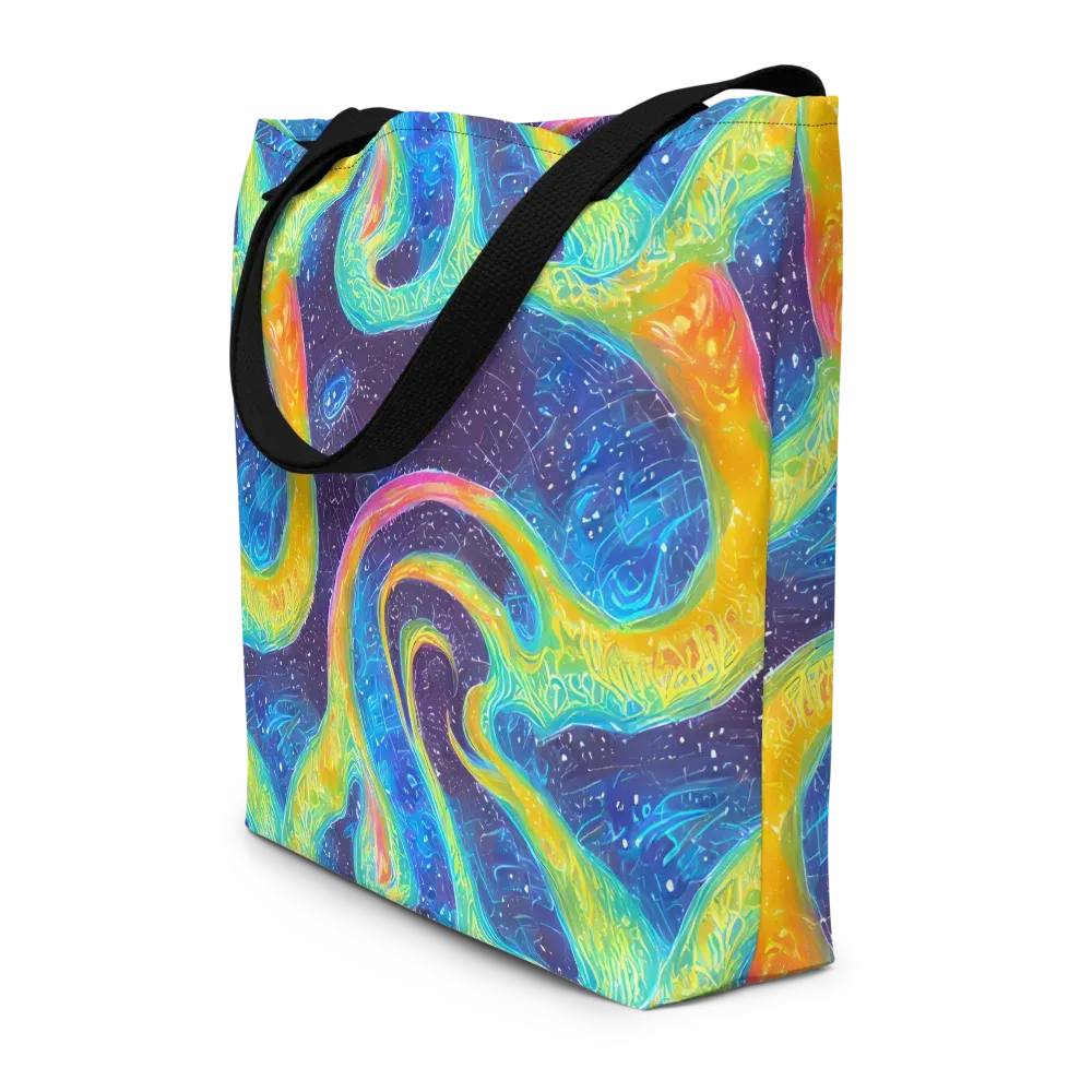 Oceanic Voltage on Large Tote Bag W/ Pocket — Front