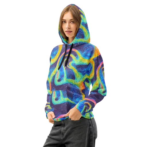 Oceanic Voltage on a Cotton Hoodie