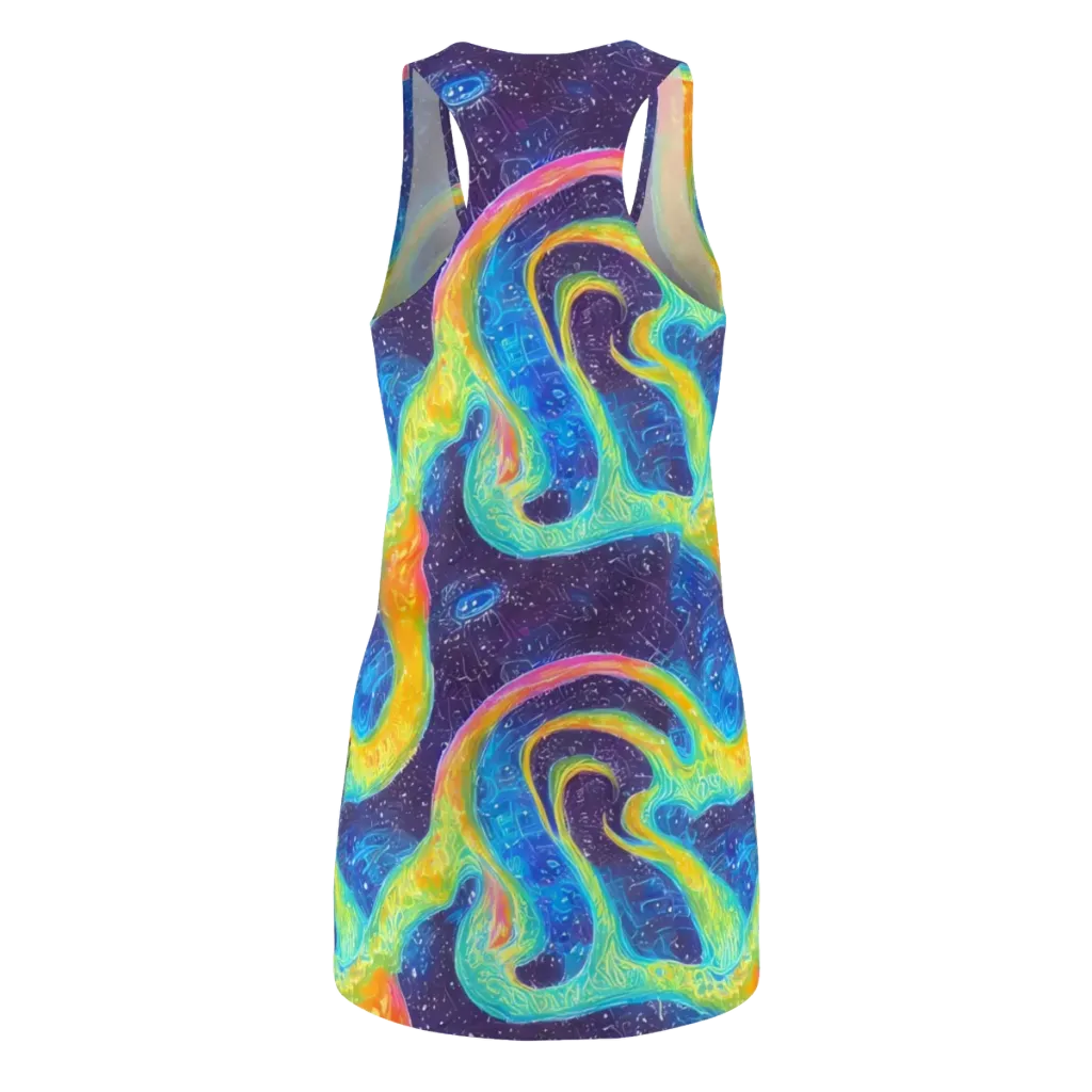Oceanic Voltage on Racerback Dress — Back