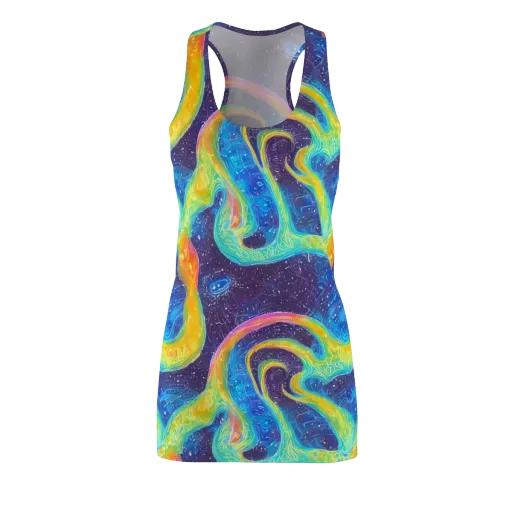 Oceanic Voltage on a Racerback Dress