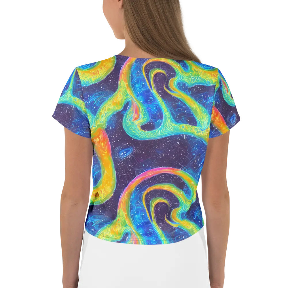 Oceanic Voltage on Crop Tee — Back