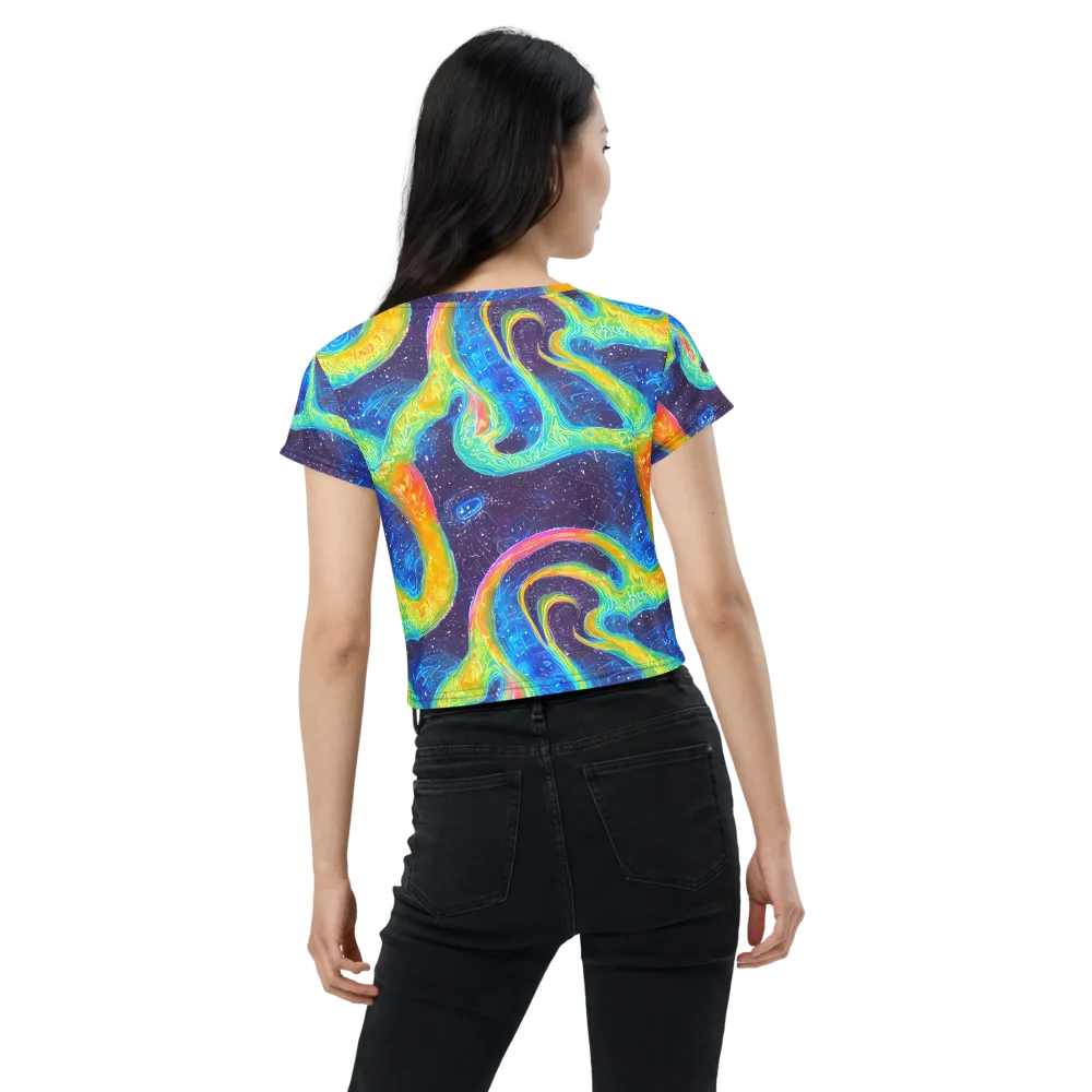Oceanic Voltage on Crop Tee — Back