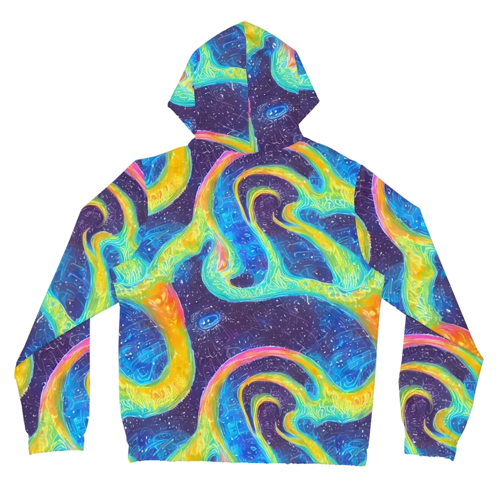 Oceanic Voltage on Women's Full-Zip Hoodie — Back