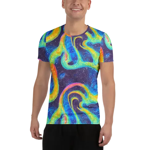 Oceanic Voltage on a Men's Athletic T-Shirt