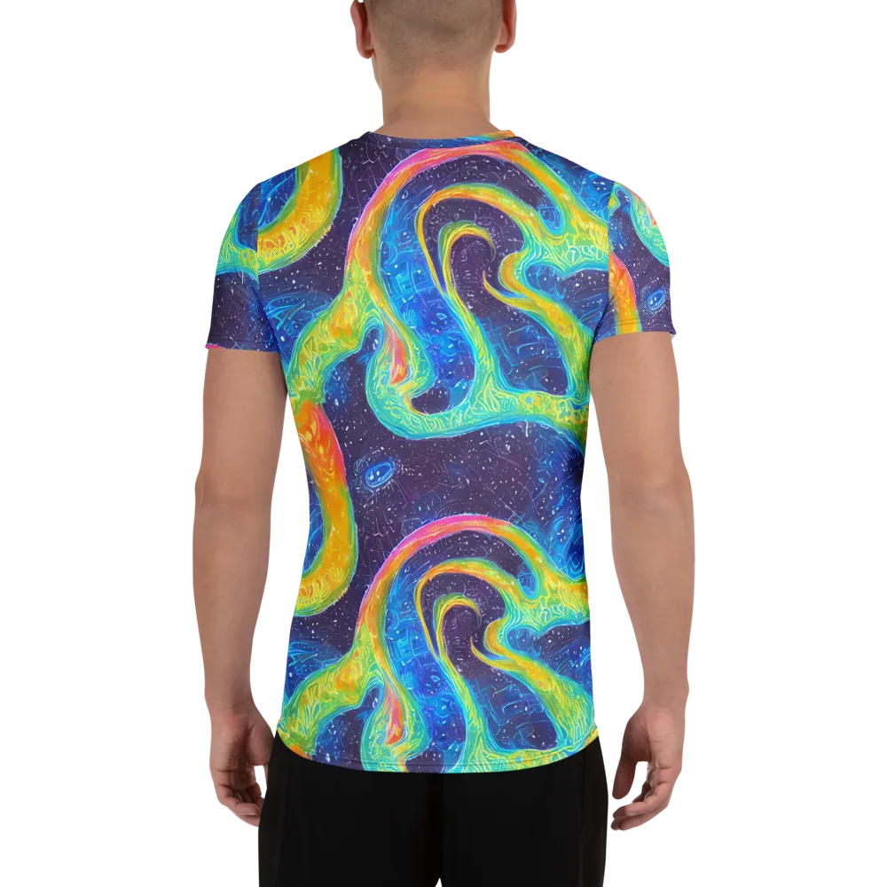 Oceanic Voltage on Men's Athletic T-Shirt — Back