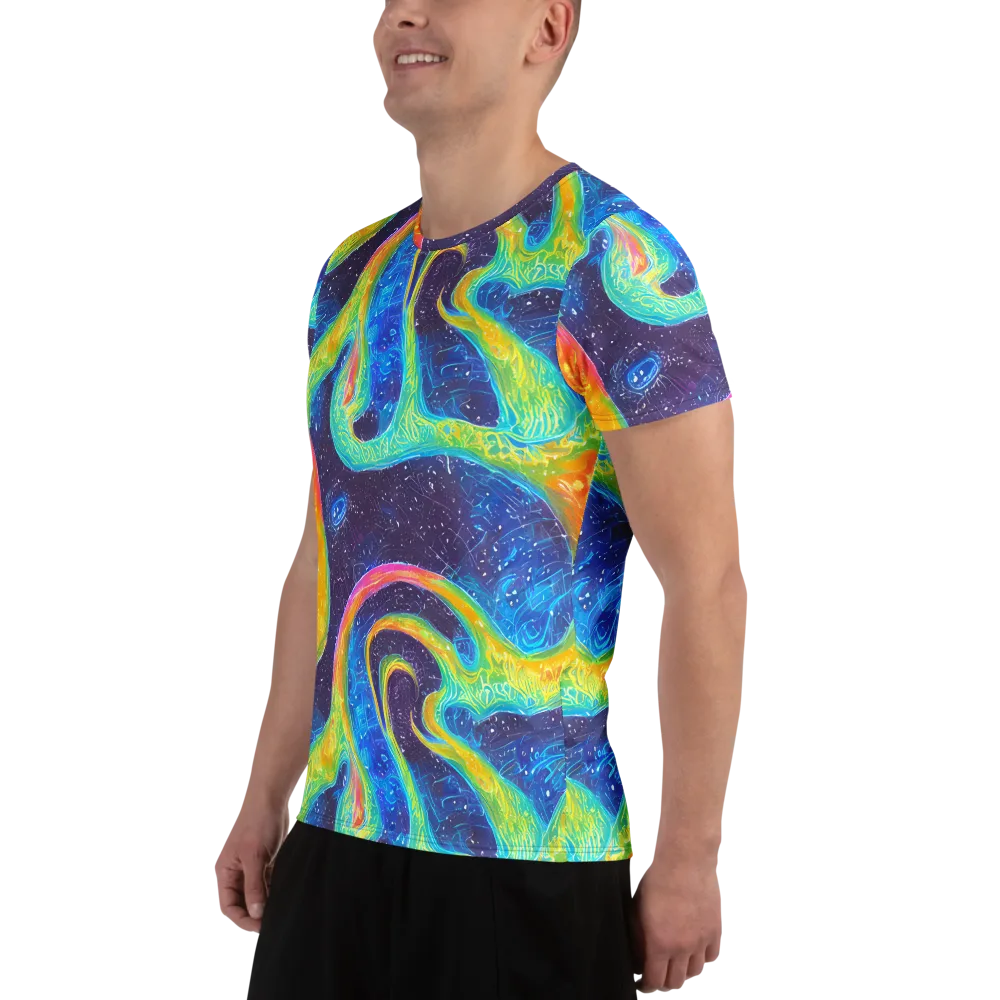 Oceanic Voltage on Men's Athletic T-Shirt — Left