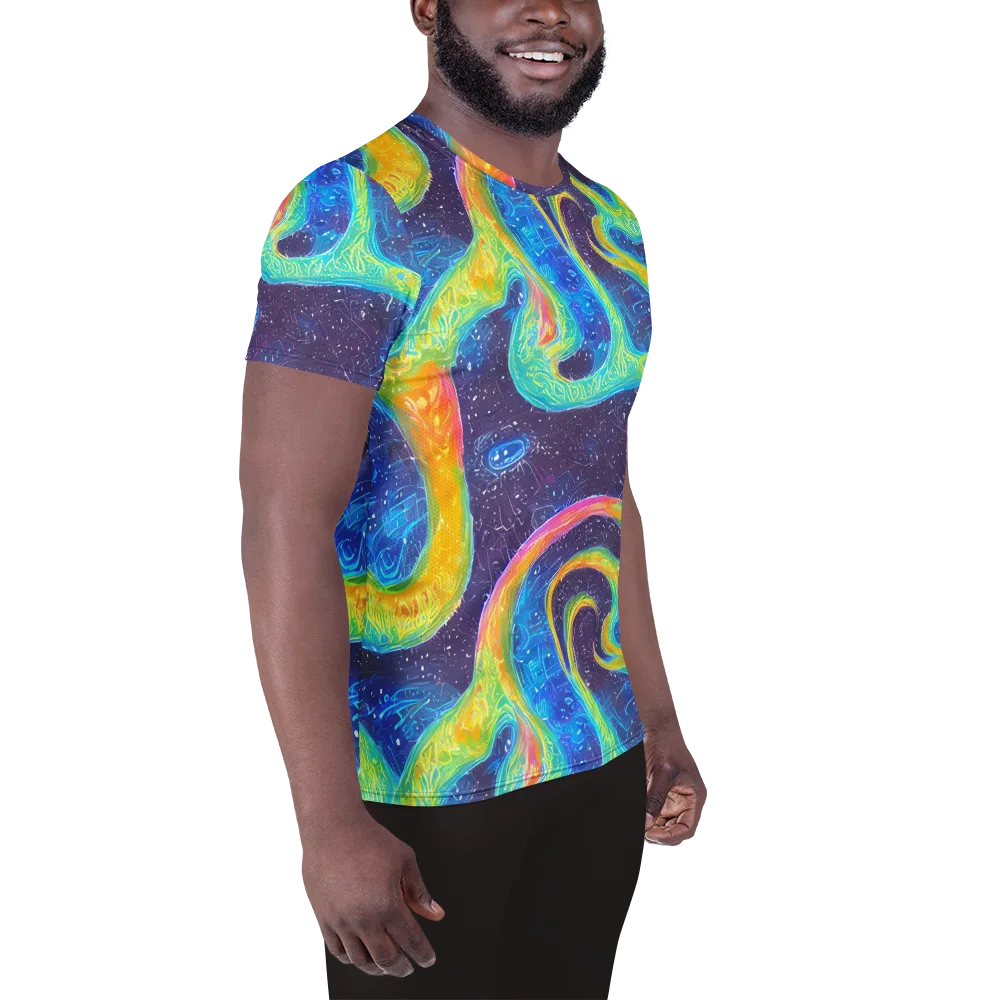 Oceanic Voltage on Men's Athletic T-Shirt — Right