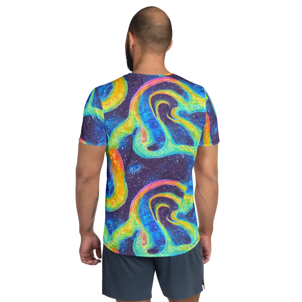 Oceanic Voltage on Men's Athletic T-Shirt — Back