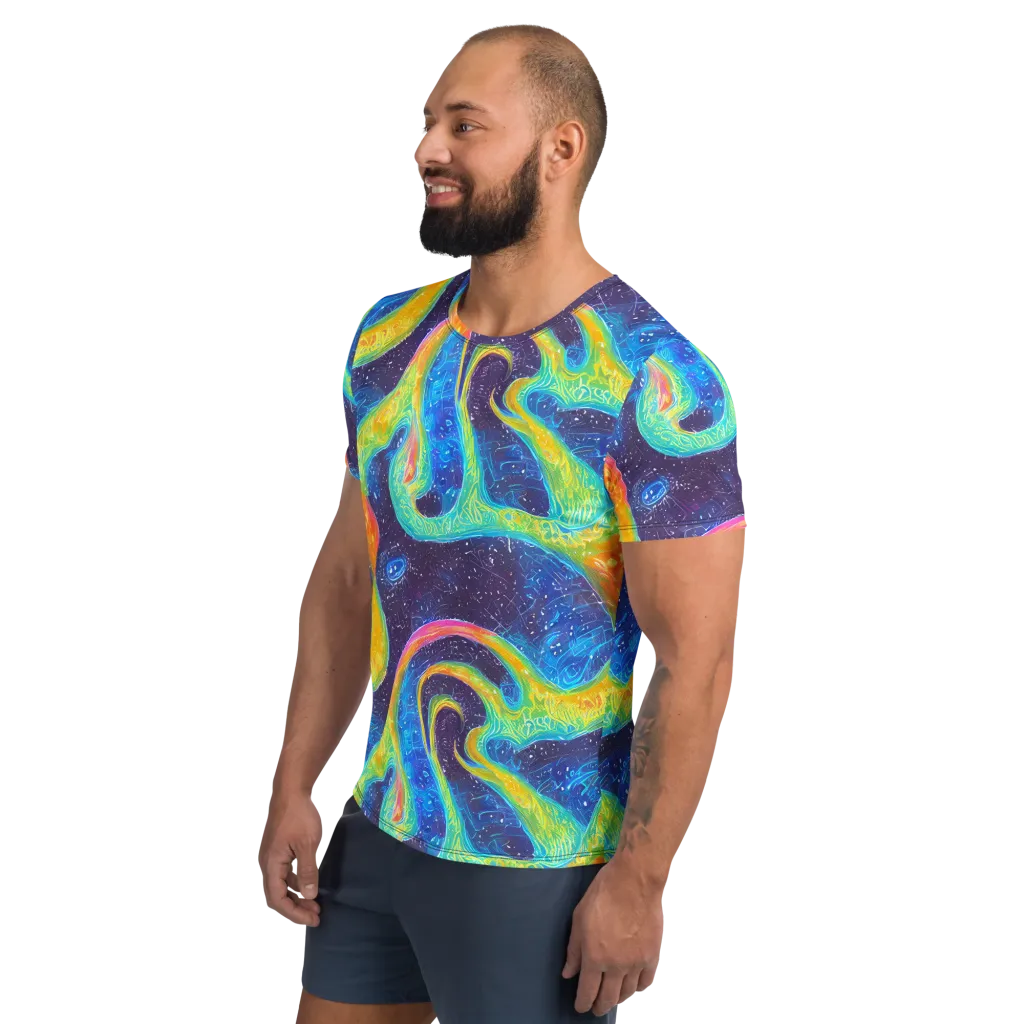 Oceanic Voltage on Men's Athletic T-Shirt — Left