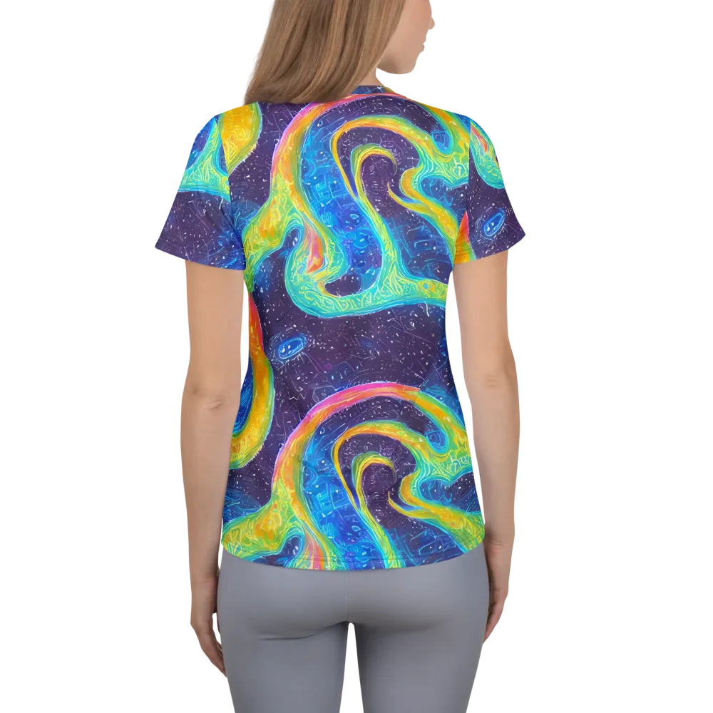 Oceanic Voltage on Women's Athletic T-Shirt — Back