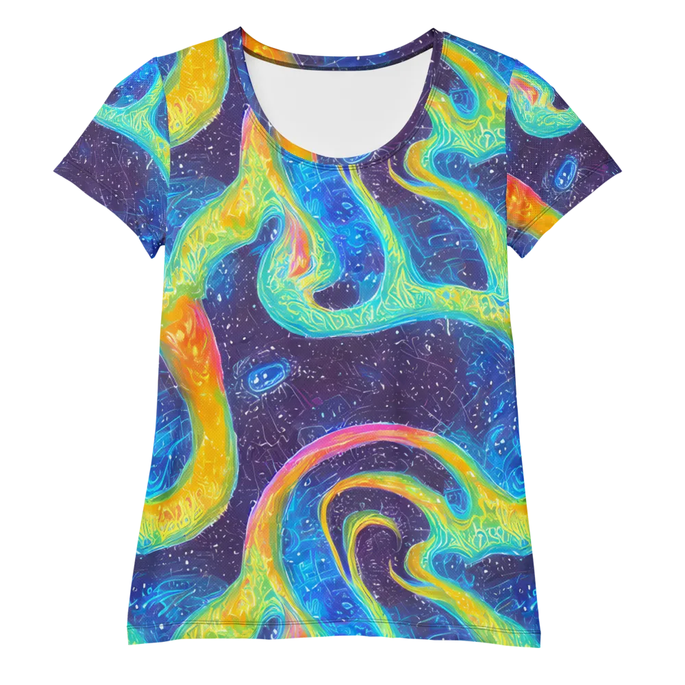 Oceanic Voltage on Women's Athletic T-Shirt — Front