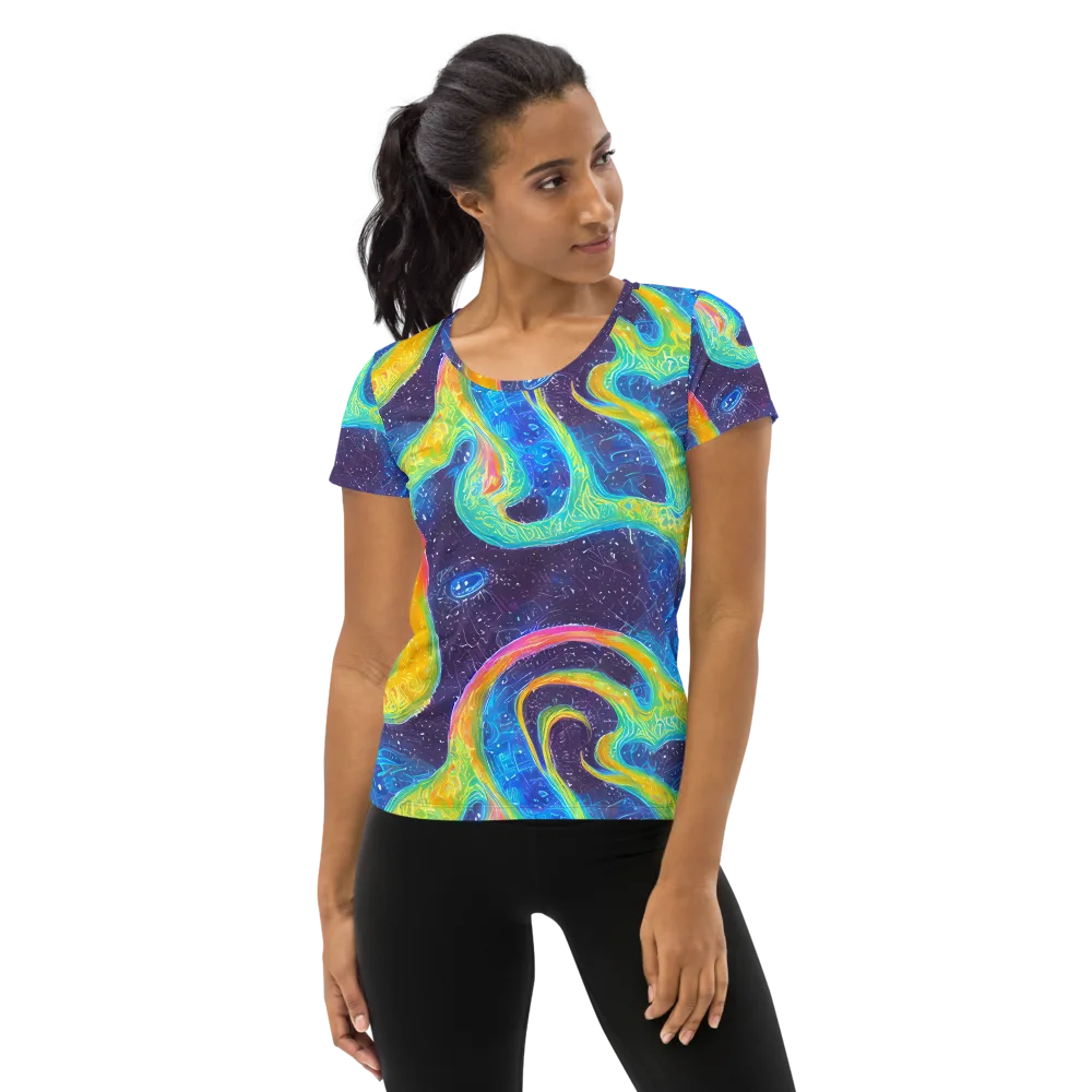 Oceanic Voltage on Women's Athletic T-Shirt — Front